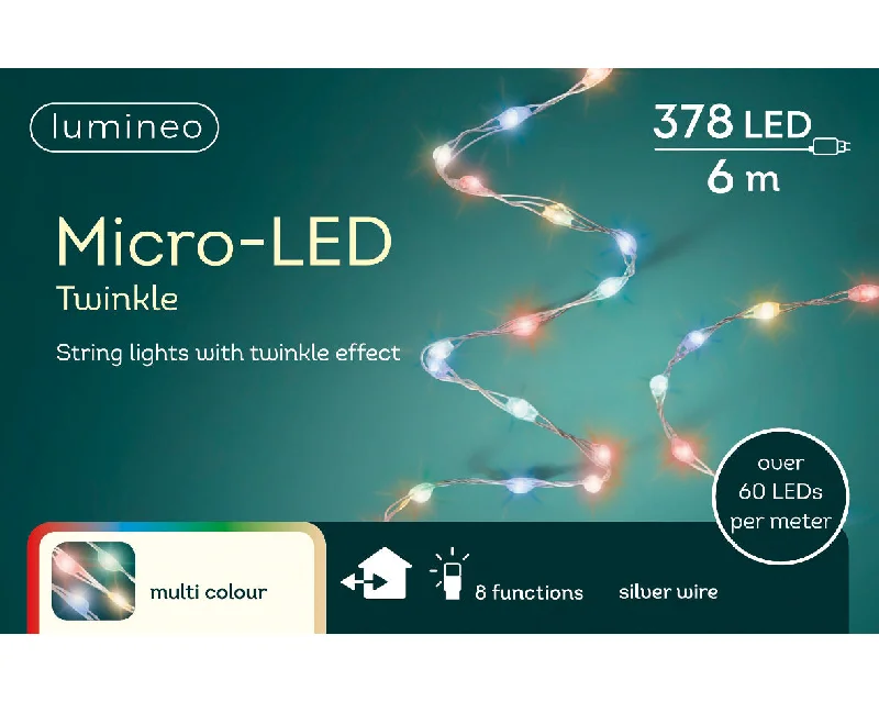 378 Multi- coloured Micro LED Extra Dense Twinkle Lights by Kaemingk