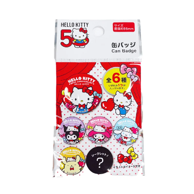 Hello Kitty Can Badge Sanrio Characters 50th Anniversary