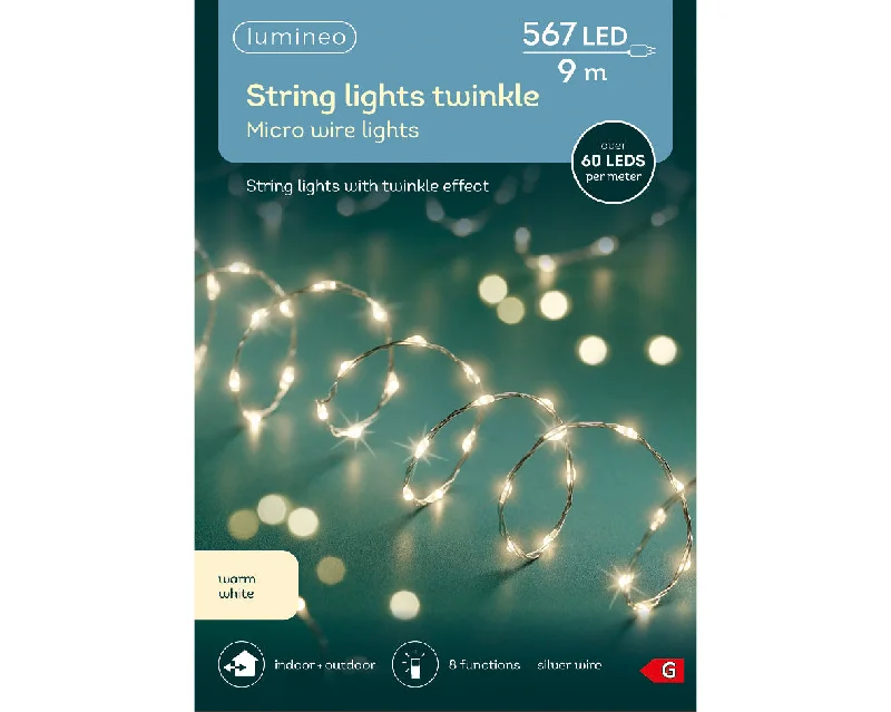 567 Warm White Micro LED Extra Dense Twinkle Lights by Kaemingk