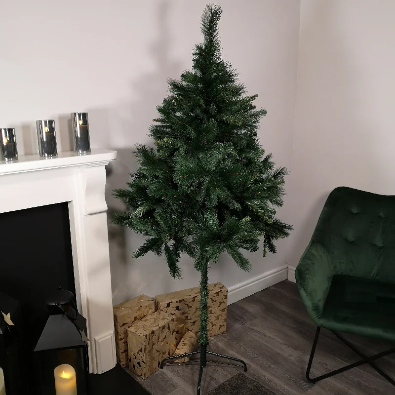 6ft (1.8m) Premier PVC Space Saving Christmas Parasol Tree with 408 Tips in Green