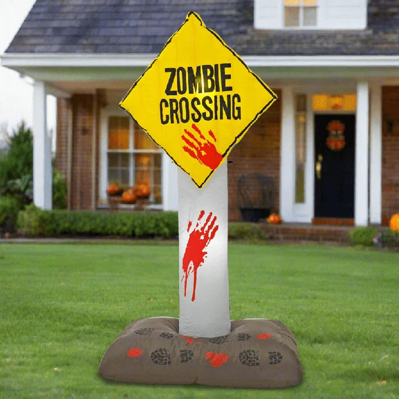 6ft LED Inflatable Zombie Sign Halloween Party Decoration