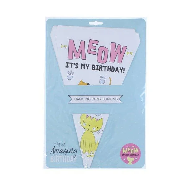 Amazing Birthday Party Bunting Meow