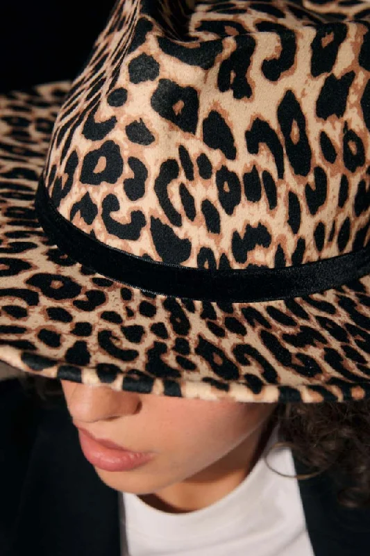 Leopard Print Fedora - Available in Two Sizes