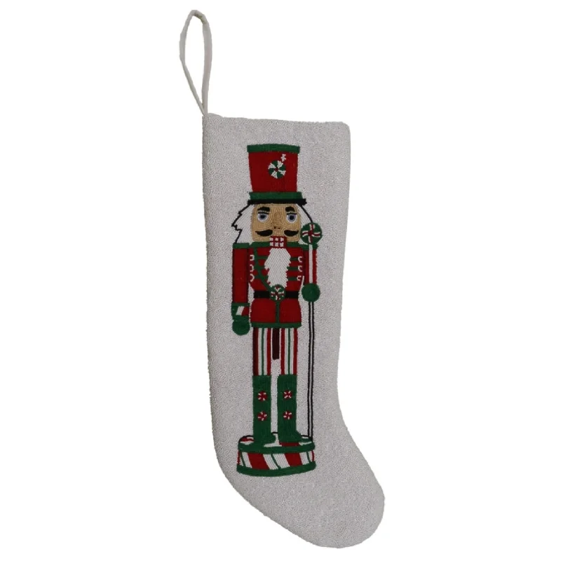 Beaded Nutcracker Christmas Stocking