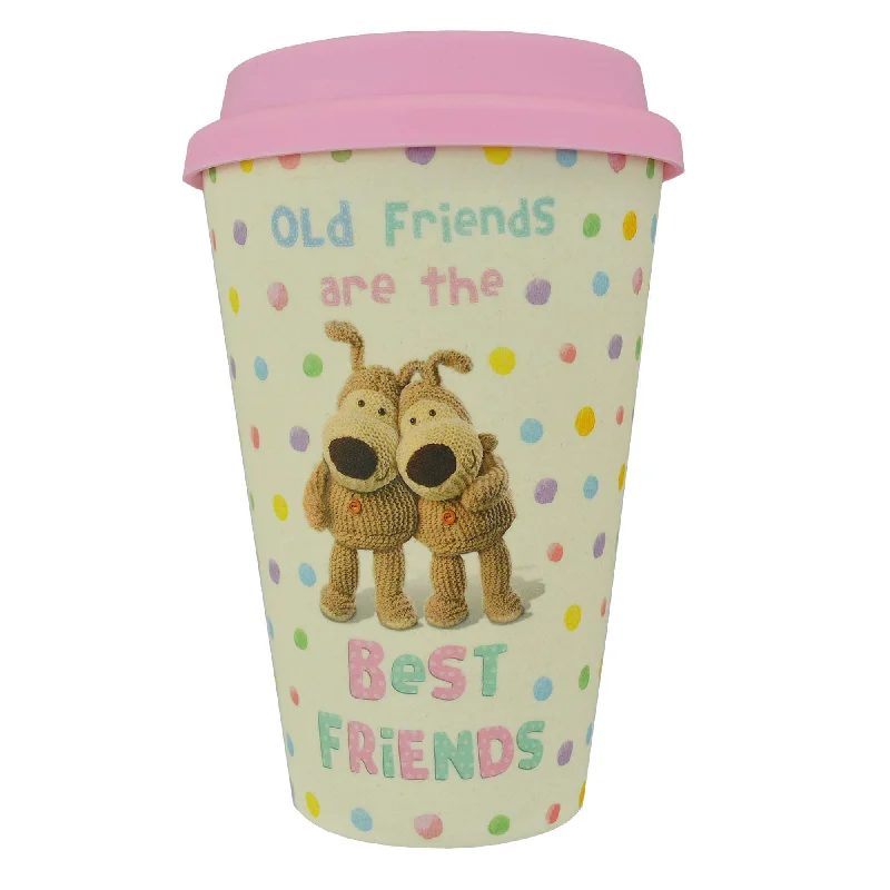 Boofle Best Friends Bamboo Travel Mug With Silicone Lid & Band