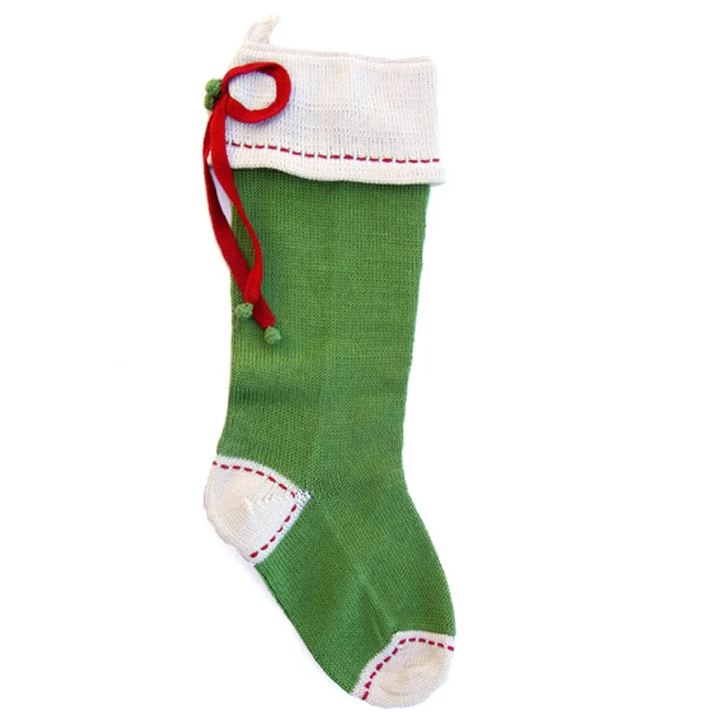 Bow Stocking in Green