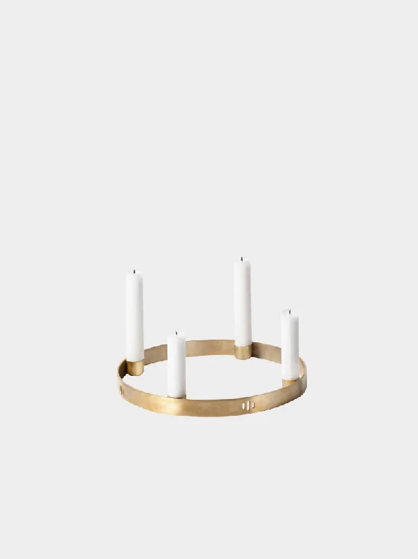 Circle Candle Holder | Small | Brass | by ferm Living