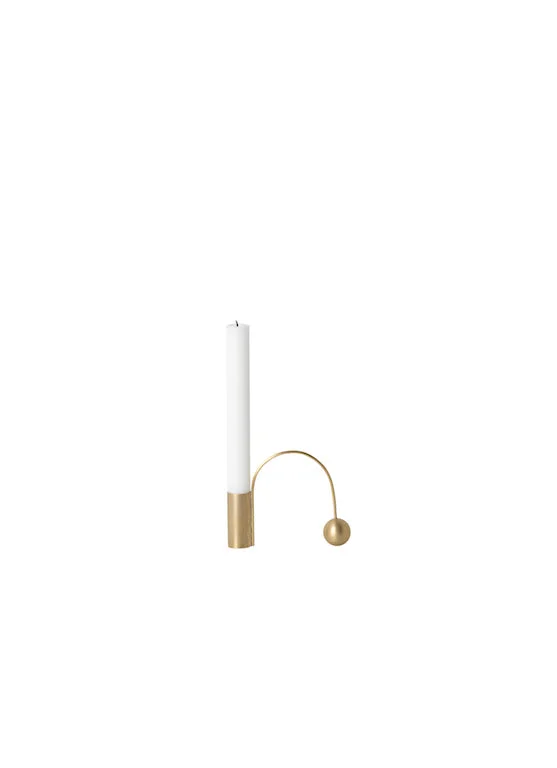 Balance Candlestick Holder | Brass | by ferm Living