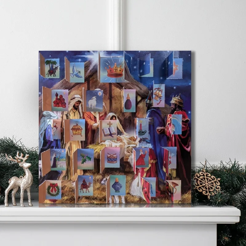 Caltime Nativity Small Traditional Christmas Advent Calendar