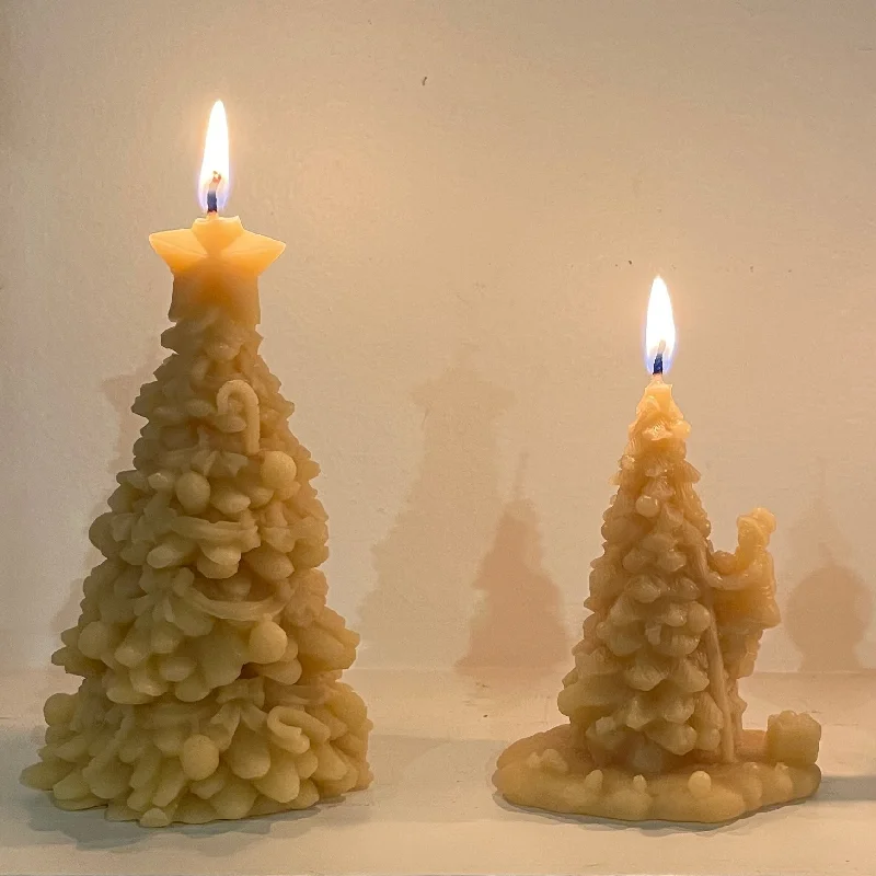 Christmas Tree Beeswax Candle