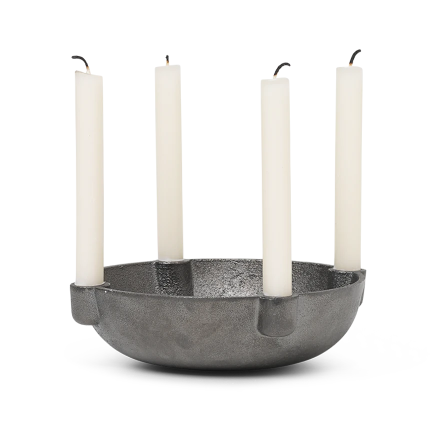 Bowl Candle Holder | Small | Black Brass | by ferm Living