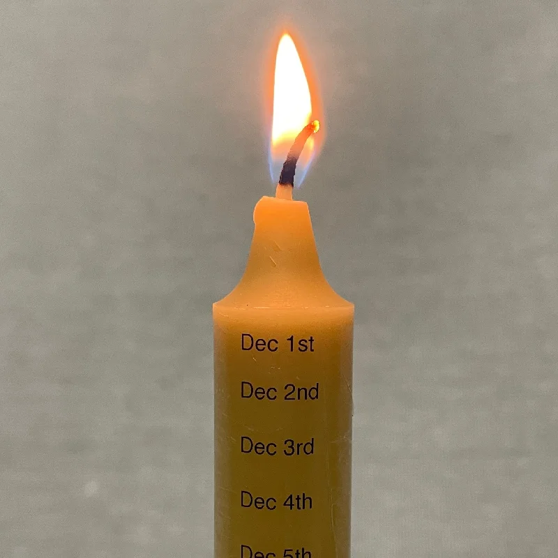 Countdown-to-Christmas Beeswax Advent Candle