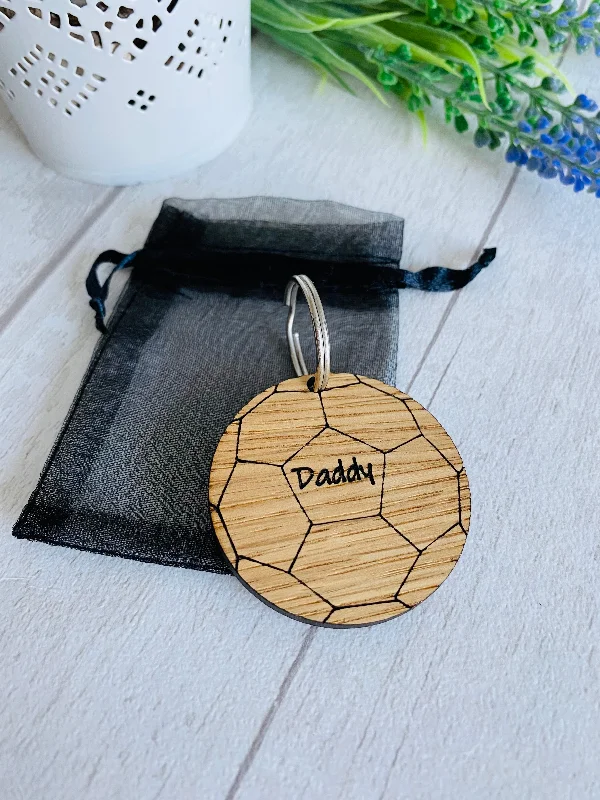 Daddy Football Keyring