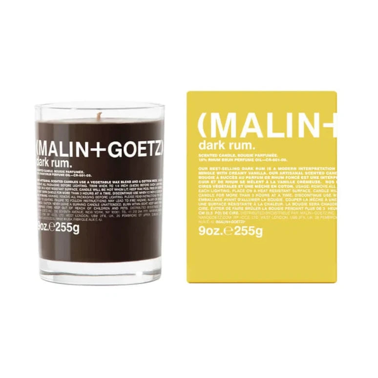 Dark Rum Candle | 60 Hour Burn Time | by Malin+Goetz