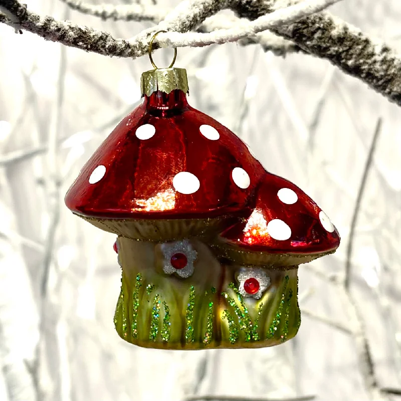 Double Toadstool Tree Bauble