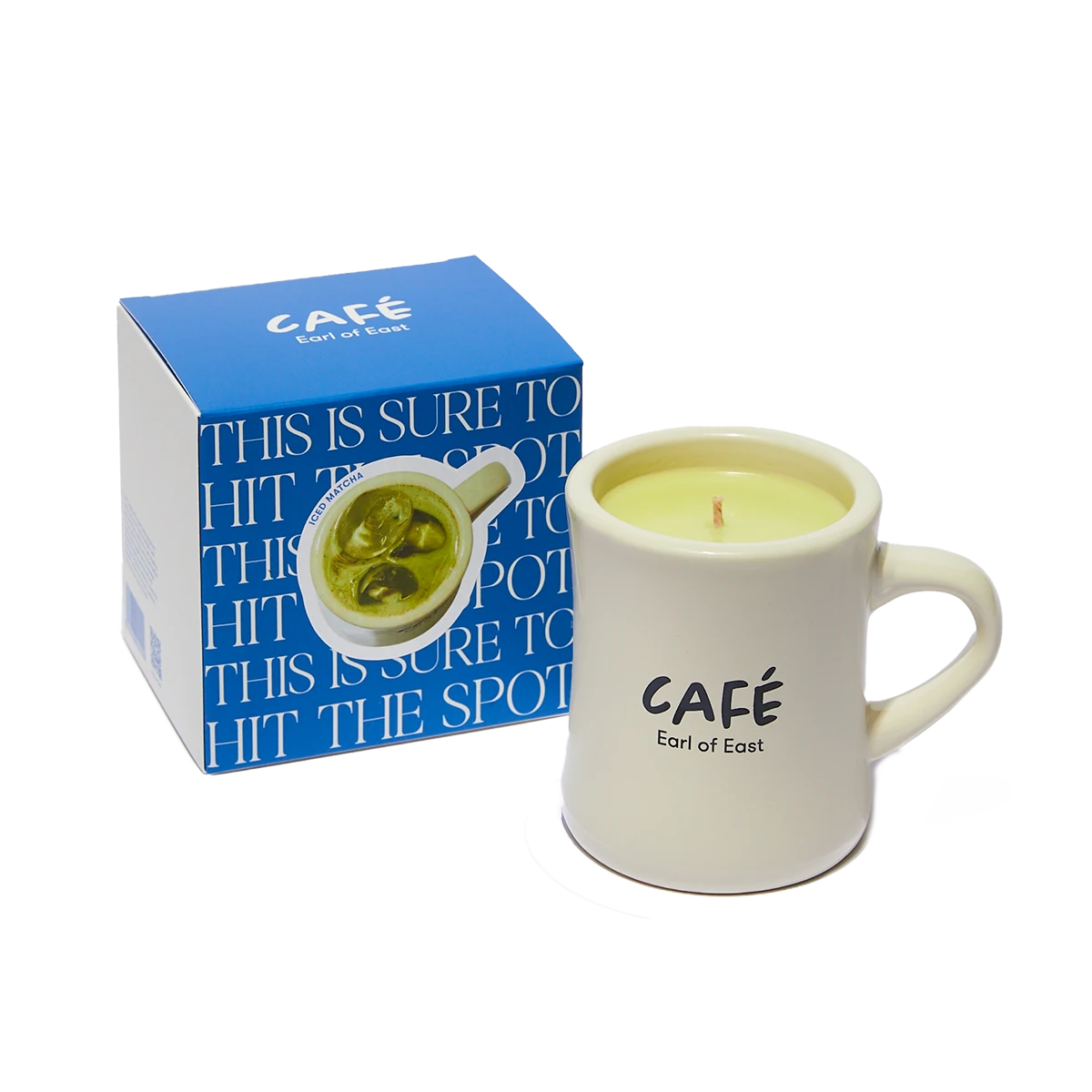 Earl of East Soy Wax Café Candle & Mug - Iced Matcha