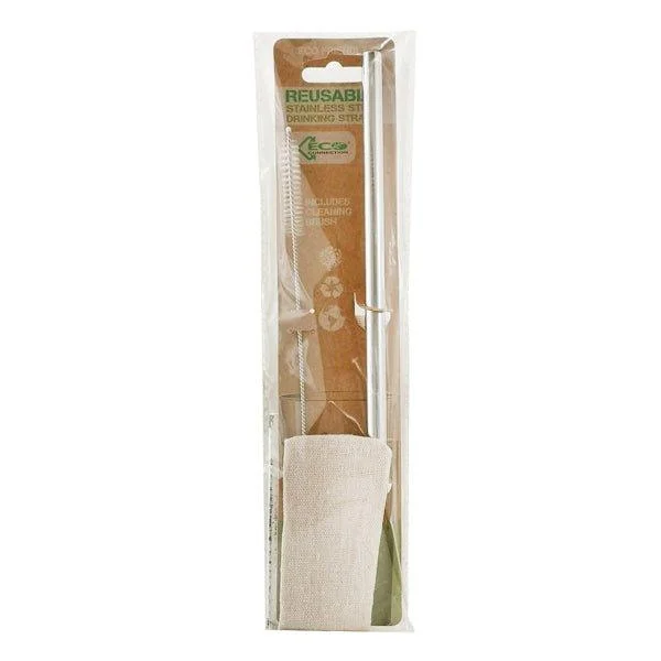 Eco Friendly Reusable S/s Straw & Brush