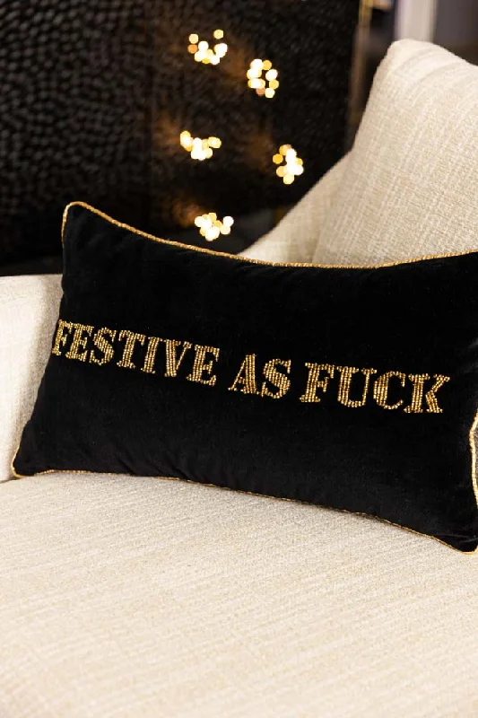 Festive As Fuck Christmas Cushion