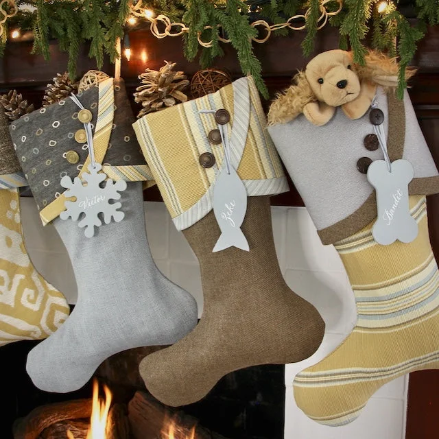 Casual Lake House or Coastal Christmas Stockings