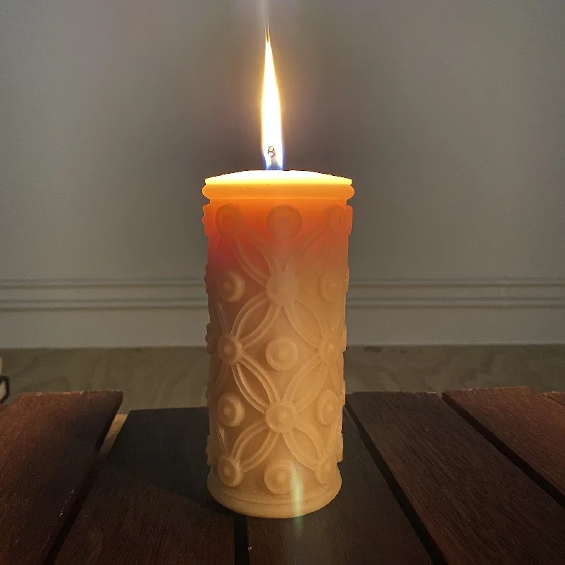 Flower of Life Beeswax Candle