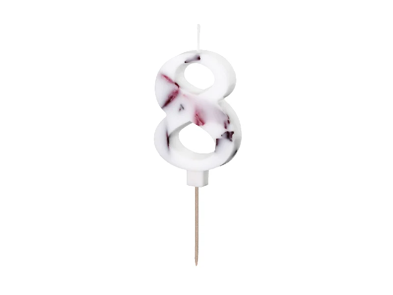 Flower Petal Number 8 Birthday Candle