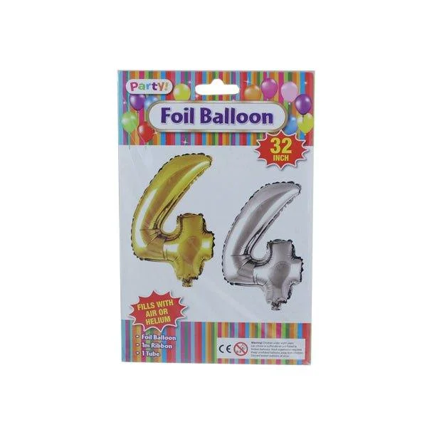 Foil Balloon 32 Inch Number 4