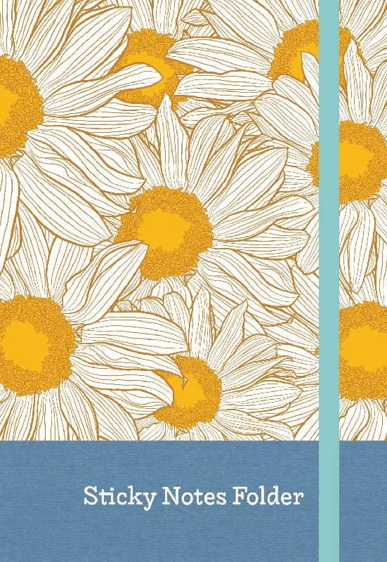 Gifted Stationery Hazy Daisies Sticky Notes Folder