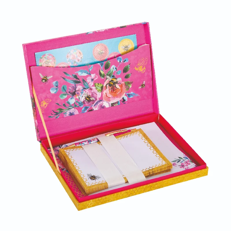 Gifted Stationery Queen Bee Letter Writing Set Contains Pen, Paper & Envelopes