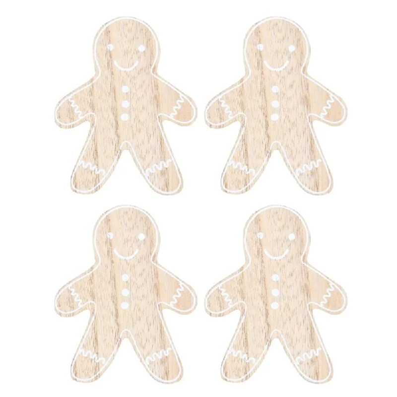 Gingerbread Man Coaster Set