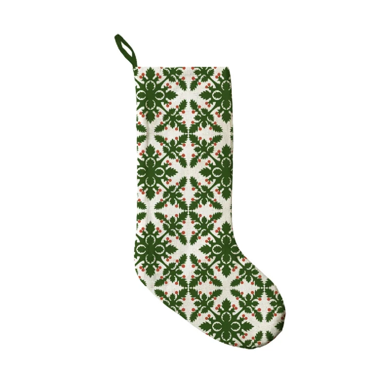 Green and Red Quilt Stocking