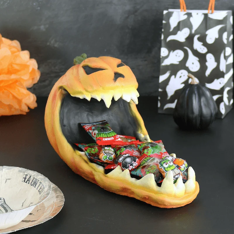 Horror Pumpkin Candy Tray Halloween Party Decoration Sweet Holder