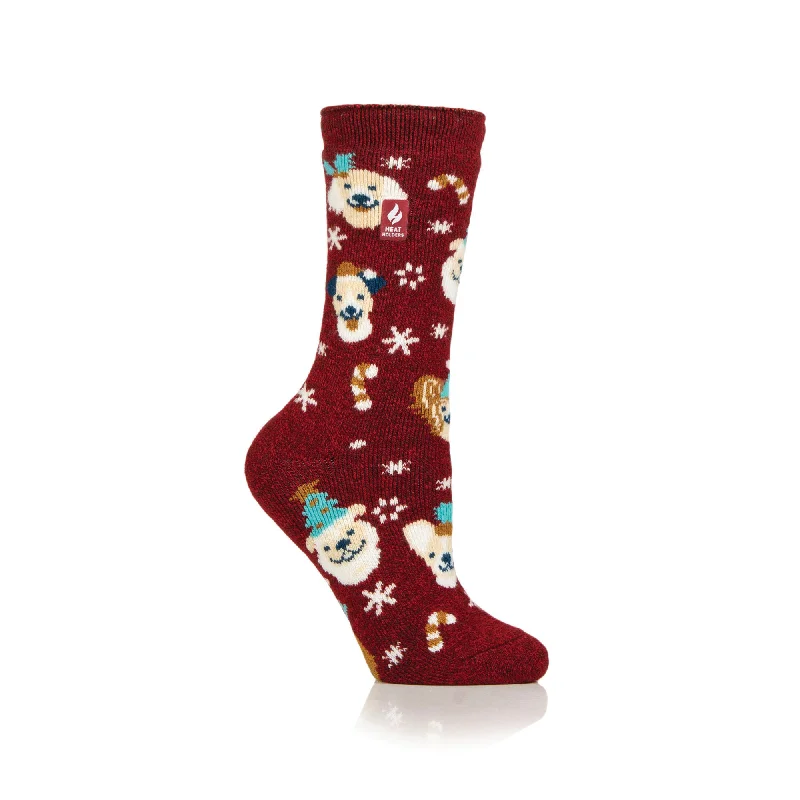 Ladies Lite Christmas Socks - Pawfect Christmas