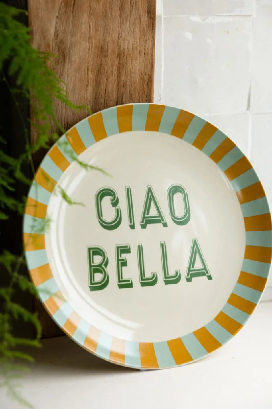 Large White Ciao Bella Plate