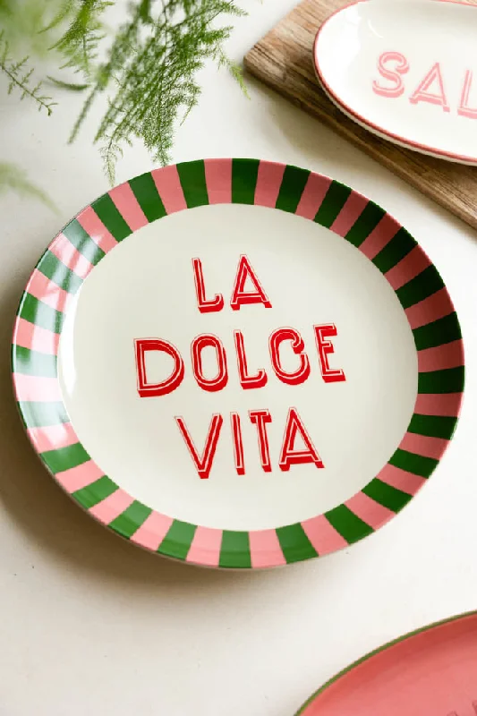 Large White La Dolce Vita Plate