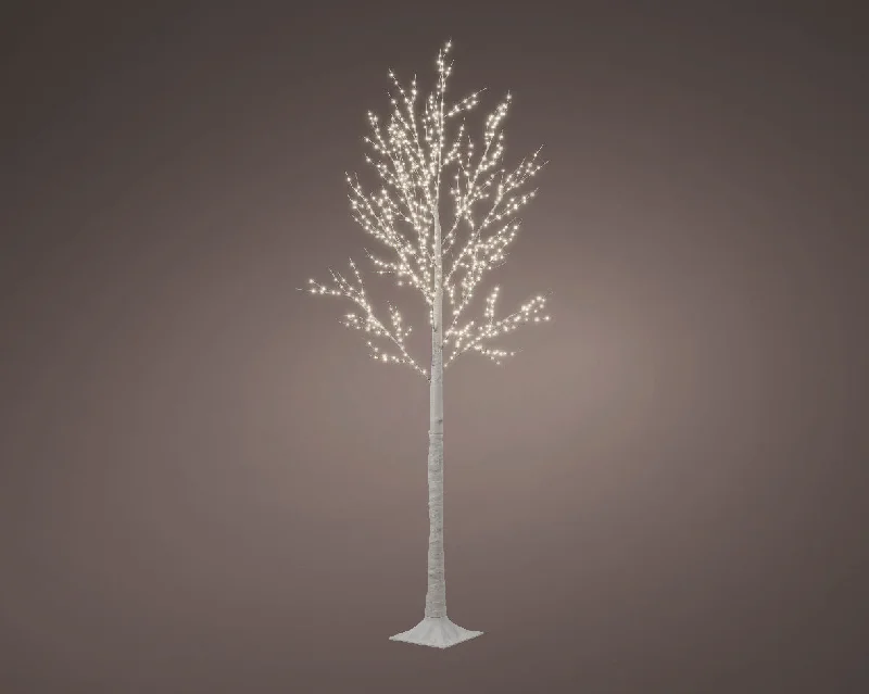 Lumineo 2.2m Warm White LED White Outdoor Birch Tree