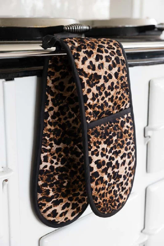 Luxury Leopard Print Oven Gloves