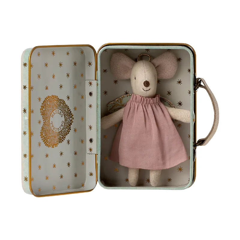 Maileg Angel Mouse In Suitcase Little Sister