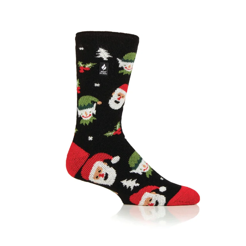 Mens Lite Christmas Socks - Elf / Santa