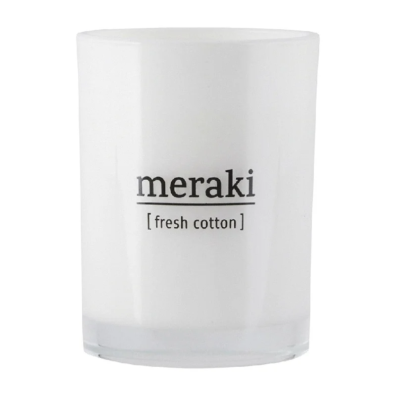 Large Candle | Fresh Cotton | 35 Hour Burn Time | by Meraki