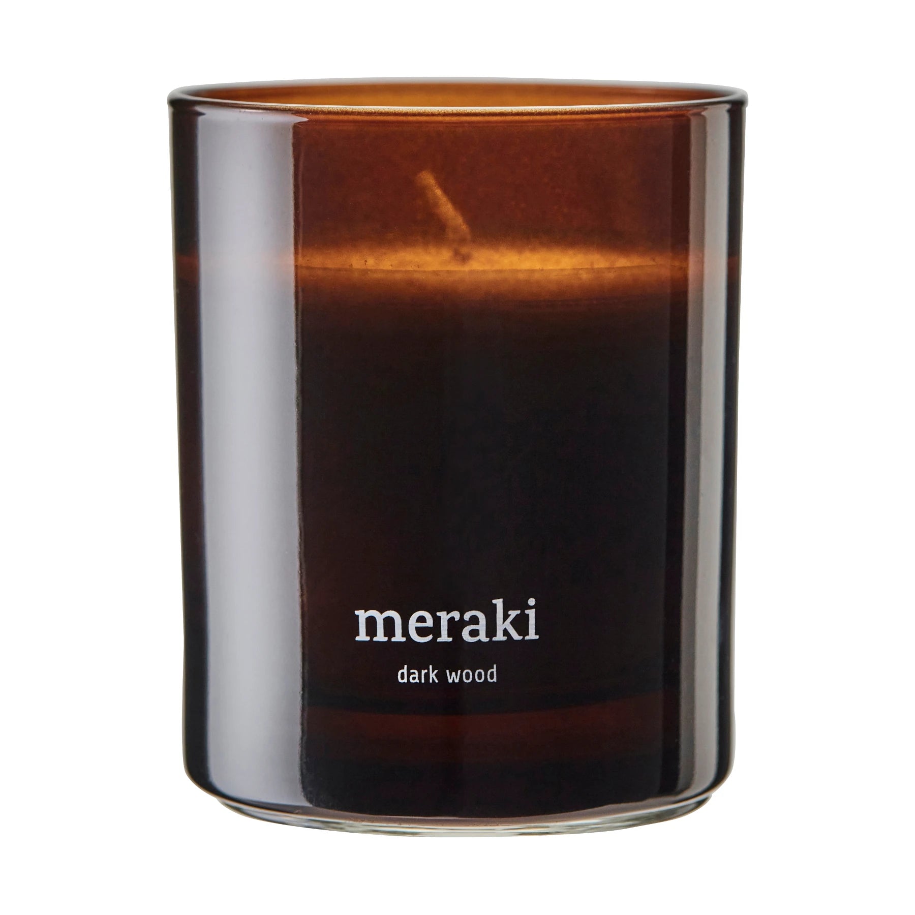 Meraki Large Scented Candle (28 Hour Burn) - Dark Wood