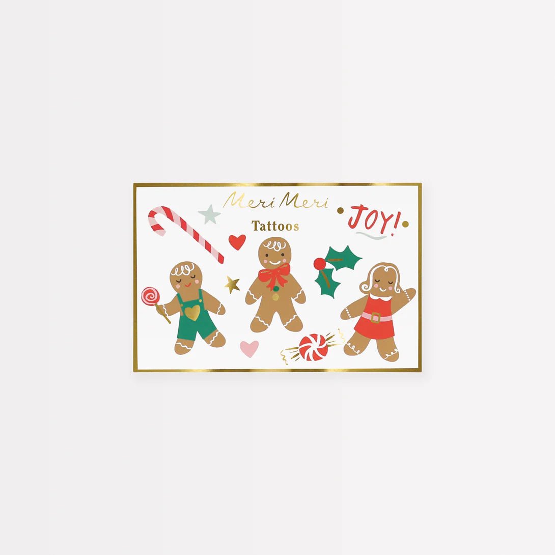 Meri Meri: Gingerbread Temporary Tattoos