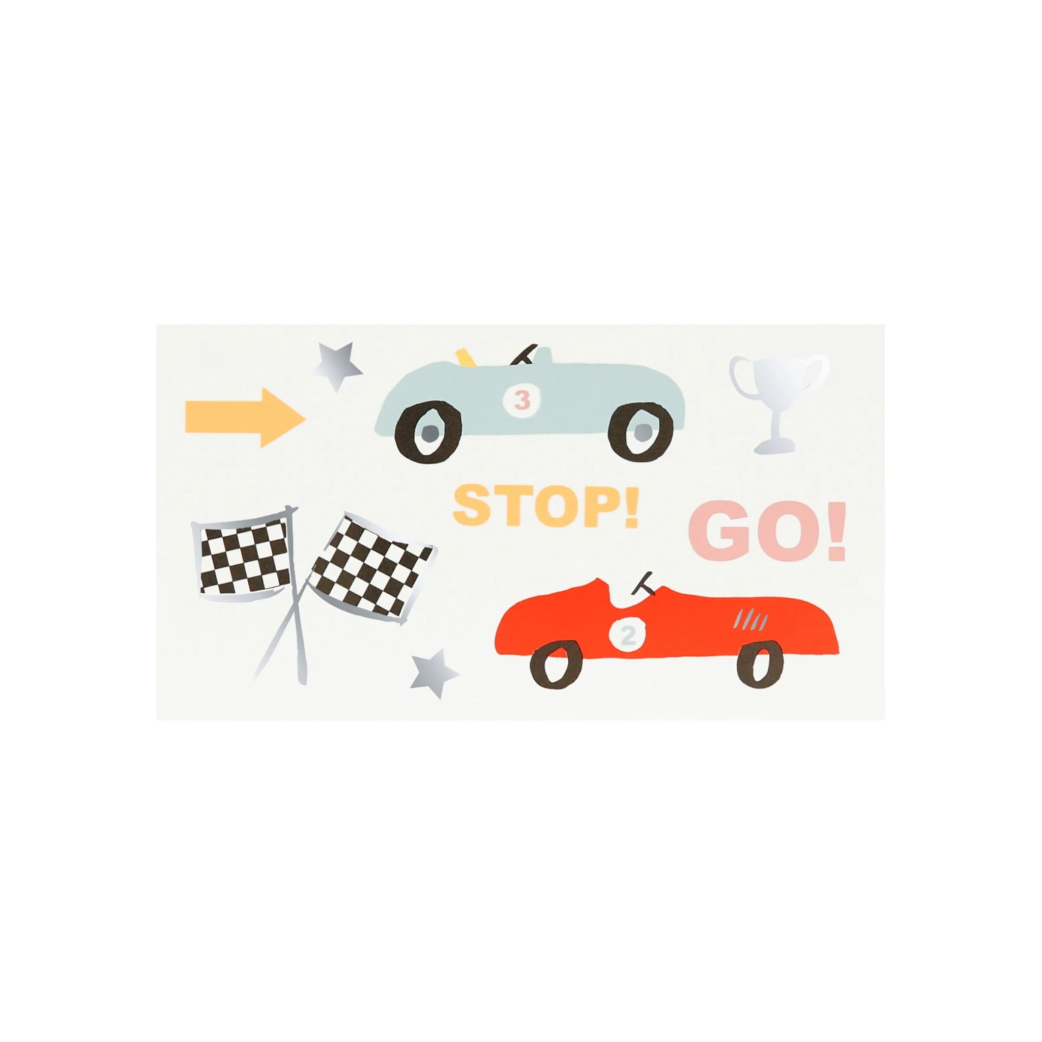 Meri Meri: Race Cars Temporary Tattoos