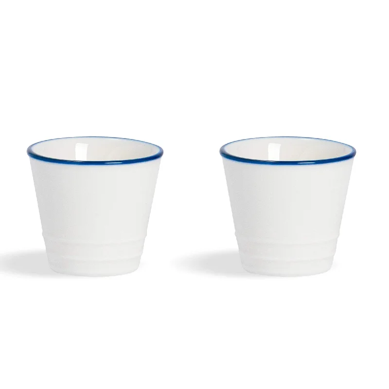 Farmhouse White Porcelain Egg Cups - Pack of Two - By Nicola Spring