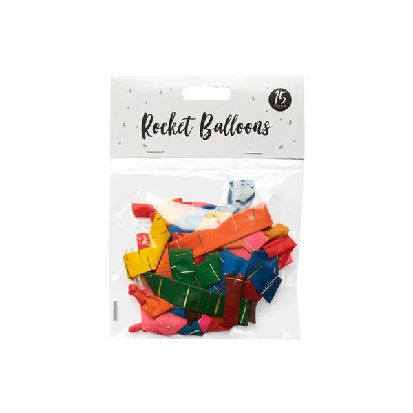 Party Faves Rocket Balloons 15 Pack