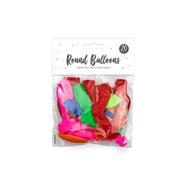 Party Faves Round Balloons  20 Pack