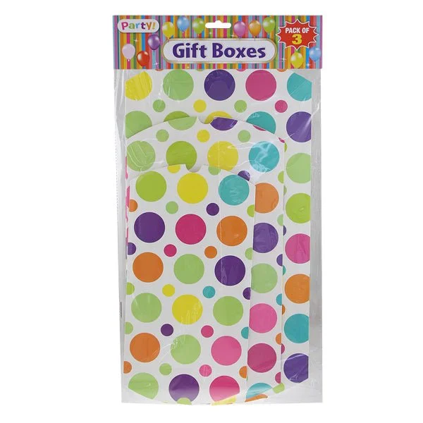 Party Gift Boxes 3 Pk