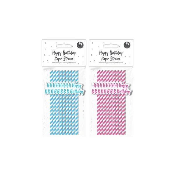 Pop Party Bright Metallic Birthday Straw