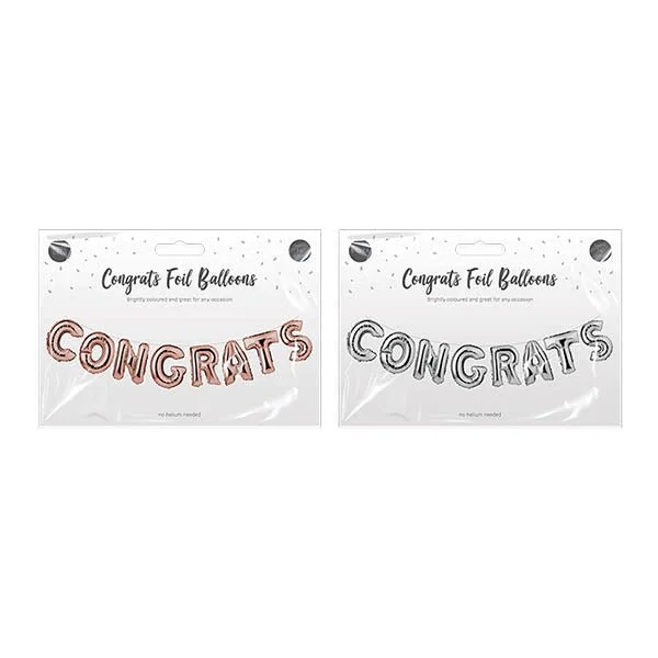 Pop Party Congrats Foil Balloons 14 Inch