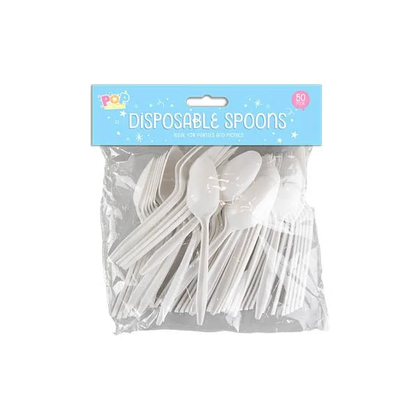 Pop Party Disposable Spoons 50 Pack