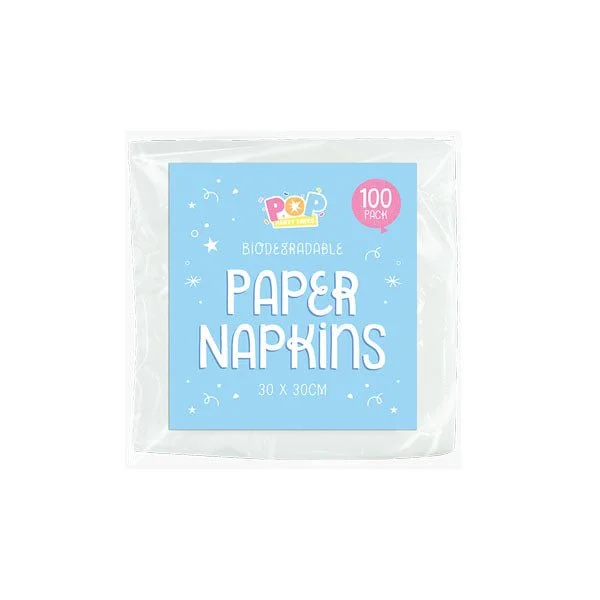 Pop Party Paper Napkins 1 Ply 100 Pack